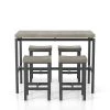 Wim Natural Tone 5-Piece Counter Height Dining Set by Furniture of America