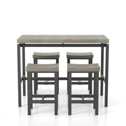 Wim Natural Tone 5-Piece Counter Height Dining Set by Furniture of America