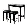 Reta 3-Piece Gray and Black Counter Height Table Set by Furniture of America