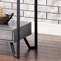 Vihaan Gray and Black End Table by Furniture of America -Furniture of America Sales Store gray and black furniture of america end side tables idf 4348e 4f 1000
