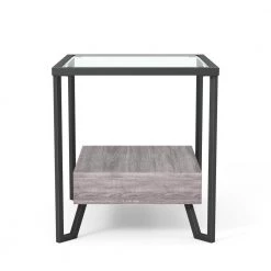 Vihaan Gray and Black End Table by Furniture of America -Furniture of America Sales Store gray and black furniture of america end side tables idf 4348e e1 1000