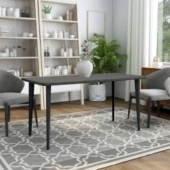 Maganda 60 in. Rectangle Gray and Black Wood Dining Table (Seats 6) by Furniture of America 11 Maganda 60 in. Rectangle Gray and Black Wood Dining Table (Seats 6) by Furniture of America -Furniture of America Sales Store gray and black furniture of america kitchen dining tables idf 3286gy t 31 1000