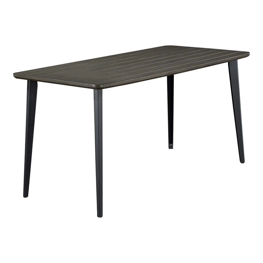 Maganda 60 in. Rectangle Gray and Black Wood Dining Table (Seats 6) by Furniture of America 1 Maganda 60 in. Rectangle Gray and Black Wood Dining Table (Seats 6) by Furniture of America