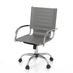 Savin Gray and Chrome Office Chair by Furniture of America -Furniture of America Sales Store gray and chrome furniture of america task chairs idf fc663gy c3 1000