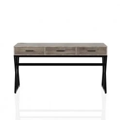 Ontia 59 in. Rectangle Sand Black Coating Writing Desk by Furniture of America