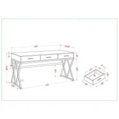 Ontia 59 in. Rectangle Sand Black Coating Writing Desk by Furniture of America -Furniture of America Sales Store gray and sand black furniture of america writing desks idf dk921 76 1000