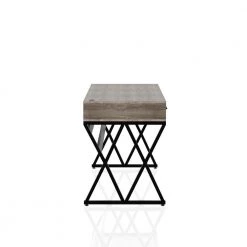 Ontia 59 in. Rectangle Sand Black Coating Writing Desk by Furniture of America -Furniture of America Sales Store gray and sand black furniture of america writing desks idf dk921 77 1000