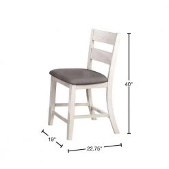 Lovelle 24.75 in. Antique White Counter Height Chairs (Set of 2) by Furniture of America -Furniture of America Sales Store gray antique white furniture of america bar stools idf 3715pc 40 1000