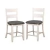 Lovelle 24.75 in. Antique White Counter Height Chairs (Set of 2) by Furniture of America