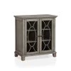 Trayer Gray Accent Cabinet with 3-Shelf by Furniture of America