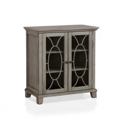 Trayer Gray Accent Cabinet with 3-Shelf by Furniture of America