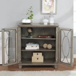 Trayer Gray Accent Cabinet with 3-Shelf by Furniture of America -Furniture of America Sales Store gray furniture of america accent cabinets idf ac271 c3 1000