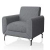 Louy Gray Upholstered Chair by Furniture of America