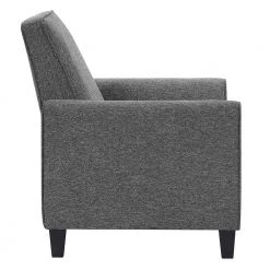 Avvia Gray Linen Push Back Arm Chair Recliner by Furniture of America -Furniture of America Sales Store gray furniture of america accent chairs idf ac827gy 4f 1000