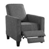 Avvia Gray Linen Push Back Arm Chair Recliner by Furniture of America