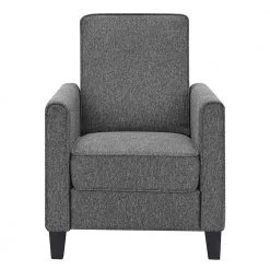 Avvia Gray Linen Push Back Arm Chair Recliner by Furniture of America -Furniture of America Sales Store gray furniture of america accent chairs idf ac827gy c3 1000