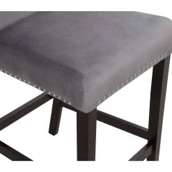 Steffingham Gray Solid Back Counter Height Stools (Set of 2) by Furniture of America -Furniture of America Sales Store gray furniture of america bar stools idf 3457gy pc 1f 1000