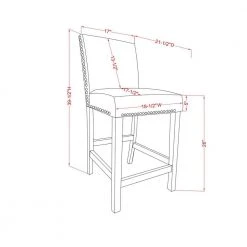 Steffingham Gray Solid Back Counter Height Stools (Set of 2) by Furniture of America -Furniture of America Sales Store gray furniture of america bar stools idf 3457gy pc 76 1000