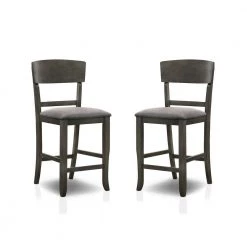 Summerland Gray Counter Height Chairs (Set of 2) by Furniture of America