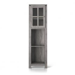 Tymon 68.9 in. Gray MDF 3-Shelf Accent Boocase With Cabinet And Adjustable Shelves by Furniture of America -Furniture of America Sales Store gray furniture of america bookcases bookshelves hfw 1477c35 tr 44 1000