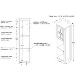 Tymon 68.9 in. Gray MDF 3-Shelf Accent Boocase With Cabinet And Adjustable Shelves by Furniture of America -Furniture of America Sales Store gray furniture of america bookcases bookshelves hfw 1477c35 tr 4f 1000