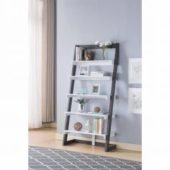 Kurtis 70.75 in. Gray 5-Shelves Ladder Bookcase by Furniture of America 11 Kurtis 70.75 in. Gray 5-Shelves Ladder Bookcase by Furniture of America -Furniture of America Sales Store gray furniture of america bookcases bookshelves idi 202705 31 1000