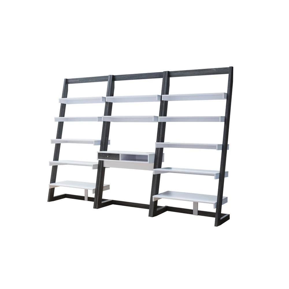 Kurtis 70.75 in. Gray 5-Shelves Ladder Bookcase by Furniture of America 4 Kurtis 70.75 in. Gray 5-Shelves Ladder Bookcase by Furniture of America - Image 4