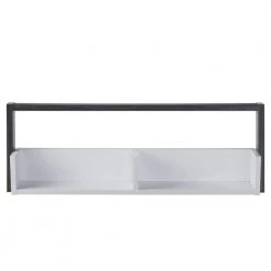 Addis 16.75 in. H Gray MDF Wood 2-Shelf Floating Accent Bookcase With 2-Tone Finish by Furniture of America -Furniture of America Sales Store gray furniture of america bookcases bookshelves idi 202752br 31 1000