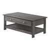 Mingden 42.38 in. Gray Rectangle Wood Top Coffee Table by Furniture of America