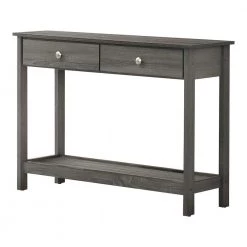 Mingden 42.38 in. Gray Rectangle Wood Top Console Table by Furniture of America