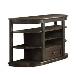 Mengala 48 in. Gray Half-Circle Wood Top Console Table by Furniture of America