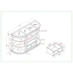 Mengala 48 in. Gray Half-Circle Wood Top Console Table by Furniture of America 10 Mengala 48 in. Gray Half-Circle Wood Top Console Table by Furniture of America -Furniture of America Sales Store gray furniture of america console tables idf 4277s 76 1000