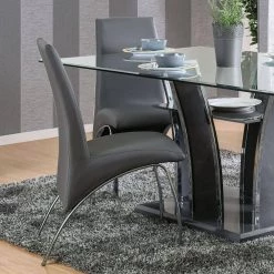 Audna Gray Leatherette Upholstered Dining Chair (Set of 2) by Furniture of America -Furniture of America Sales Store gray furniture of america dining chairs idf 8370gy sc 31 1000