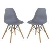 McFarlan Gray Wood Dining Side Chairs (Set of 2) by Furniture of America