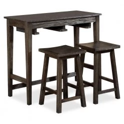 Reggish 3-Piece Gray Counter Dining Table Set by Furniture of America