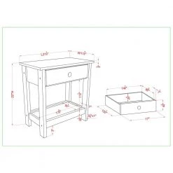 Mingden 21.13 in. Gray Rectangle Wood Top End Table by Furniture of America -Furniture of America Sales Store gray furniture of america end side tables idf 4276e 76 1000