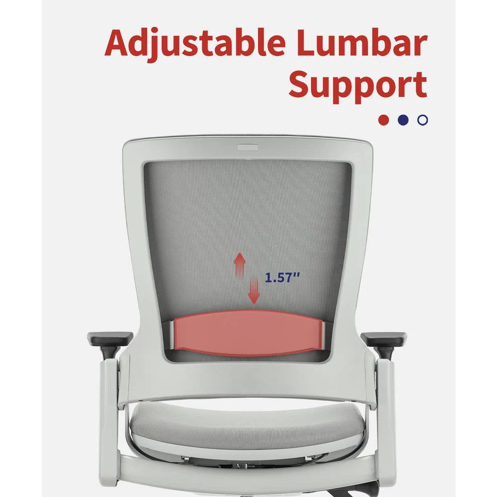 Legacy Regular Gray Mesh-Seat 3D Adjustable Armrest Ergonomic Office Chair by Furniture of America 4 Legacy Regular Gray Mesh-Seat 3D Adjustable Armrest Ergonomic Office Chair by Furniture of America - Image 4