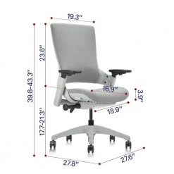 Legacy Regular Gray Mesh-Seat 3D Adjustable Armrest Ergonomic Office Chair by Furniture of America 14 Legacy Regular Gray Mesh-Seat 3D Adjustable Armrest Ergonomic Office Chair by Furniture of America -Furniture of America Sales Store gray furniture of america ergonomic chairs idf 60392 76 1000