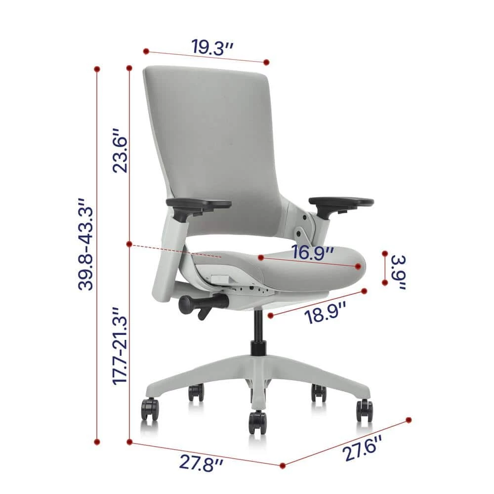 Legacy Regular Gray Mesh-Seat 3D Adjustable Armrest Ergonomic Office Chair by Furniture of America 7 Legacy Regular Gray Mesh-Seat 3D Adjustable Armrest Ergonomic Office Chair by Furniture of America - Image 7