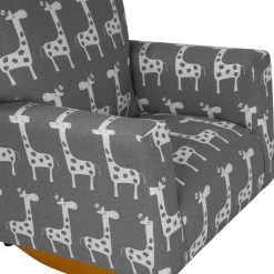 Patzi Gray Upholstered Kids Rocking Chair by Furniture of America -Furniture of America Sales Store gray furniture of america kids chairs idf am1105 44 1000