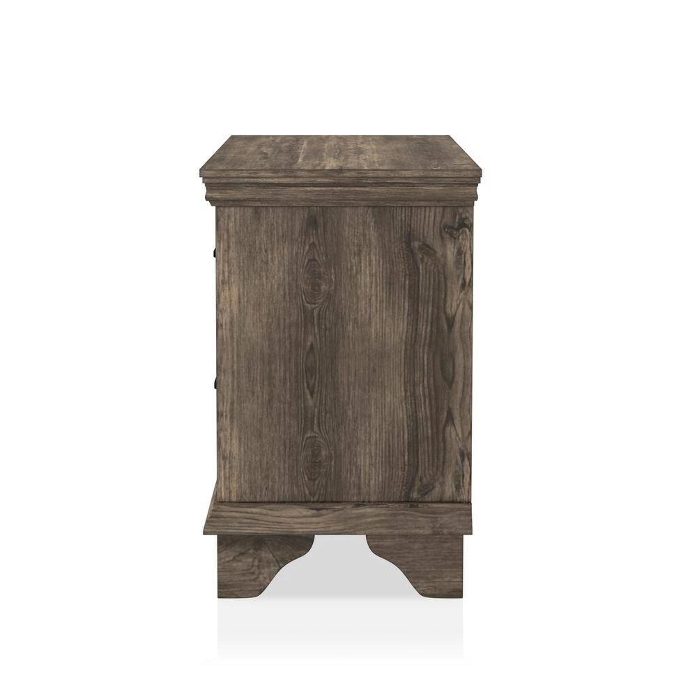 Ragena 2-Drawer Gray Nightstand (26 in. H x 27.88 in. W x 16.38 in. D) by Furniture of America 3 Ragena 2-Drawer Gray Nightstand (26 in. H x 27.88 in. W x 16.38 in. D) by Furniture of America - Image 3