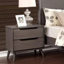 Mackie 2-Drawer Gray Nightstand by Furniture of America -Furniture of America Sales Store gray furniture of america nightstands idf 7386gy n 31 1000