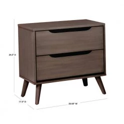 Mackie 2-Drawer Gray Nightstand by Furniture of America -Furniture of America Sales Store gray furniture of america nightstands idf 7386gy n 40 1000