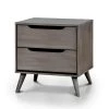 Mackie 2-Drawer Gray Nightstand by Furniture of America