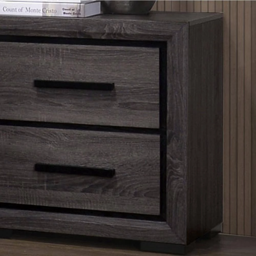 Baxley 2-Drawer Gray Nightstand by Furniture of America 5 Baxley 2-Drawer Gray Nightstand by Furniture of America - Image 5
