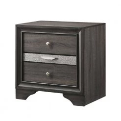 Ekon 3-Drawer Gray Nightstand by Furniture of America
