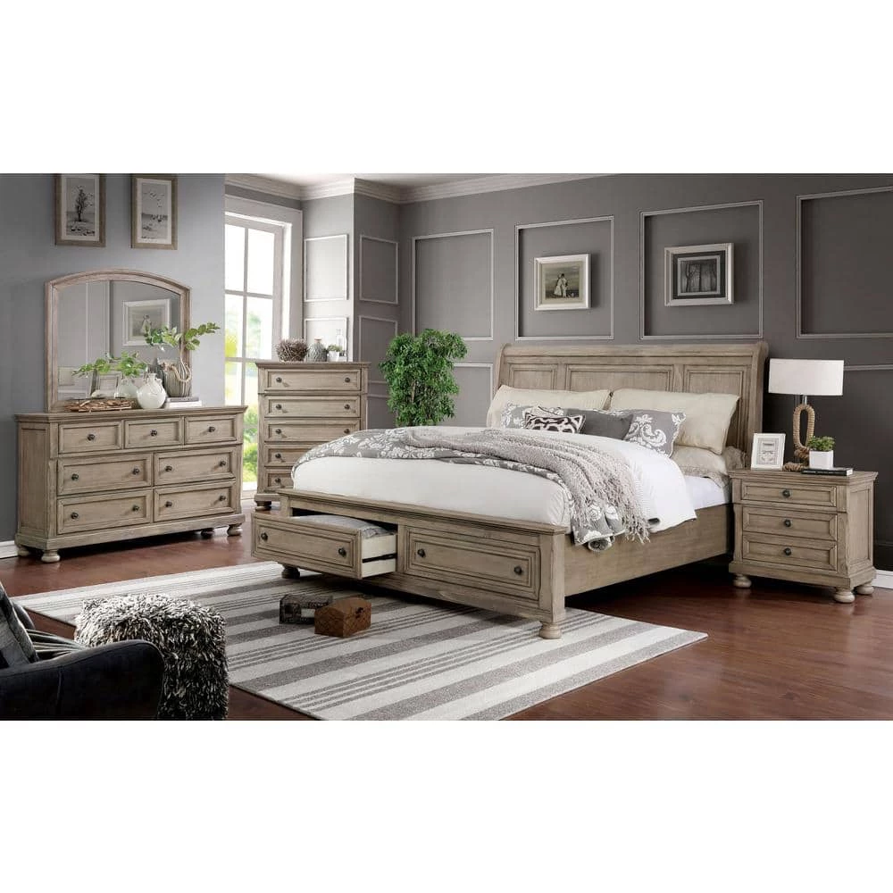 Kapriella 3-Drawer Gray Nightstand by Furniture of America 9 Kapriella 3-Drawer Gray Nightstand by Furniture of America - Image 9