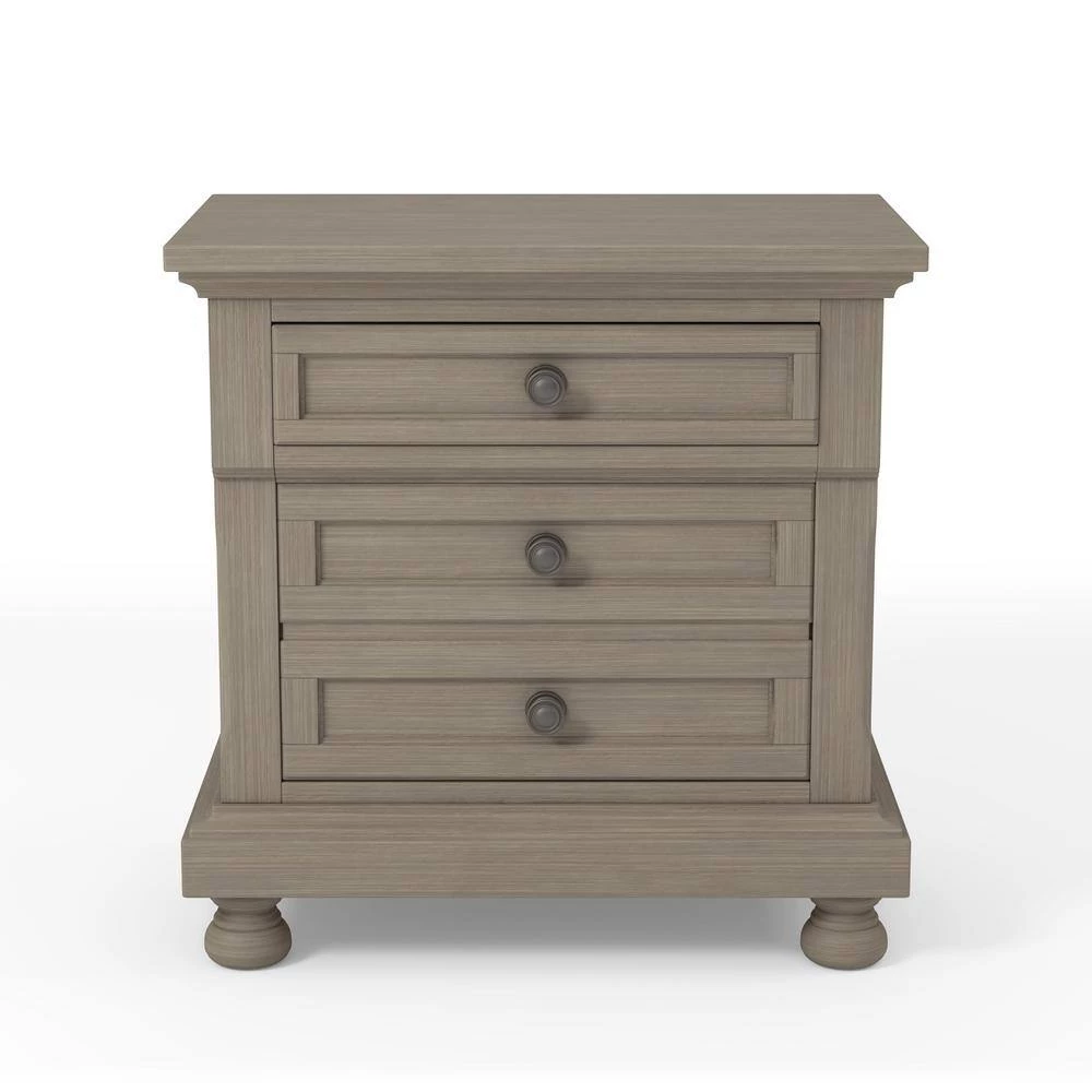 Kapriella 3-Drawer Gray Nightstand by Furniture of America 8 Kapriella 3-Drawer Gray Nightstand by Furniture of America - Image 8