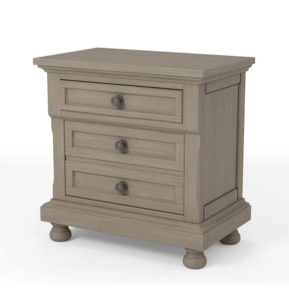 Kapriella 3-Drawer Gray Nightstand by Furniture of America 5 Kapriella 3-Drawer Gray Nightstand by Furniture of America - Image 5