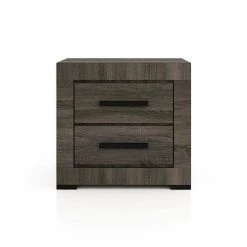 Burgaw 2-Drawer Gray Nightstand 20.25 in. H x 21.5 in. W x 17.75 in. D by Furniture of America -Furniture of America Sales Store gray furniture of america nightstands idf ac397 c3 1000